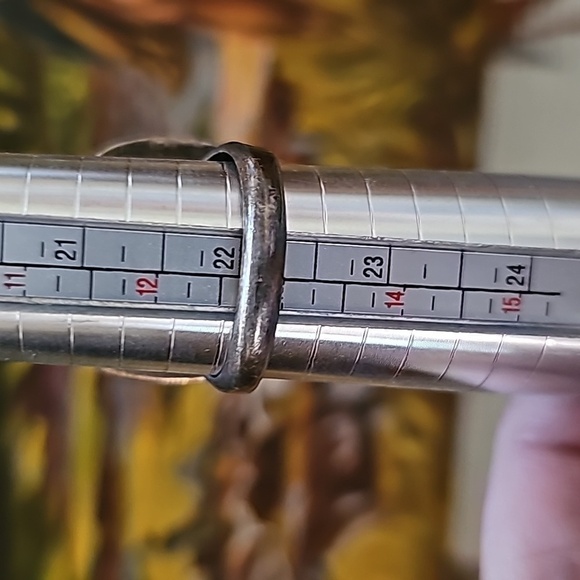 Large Vintage Signed Turquoise Sterling Native American Statement Ring - Picture 11 of 11